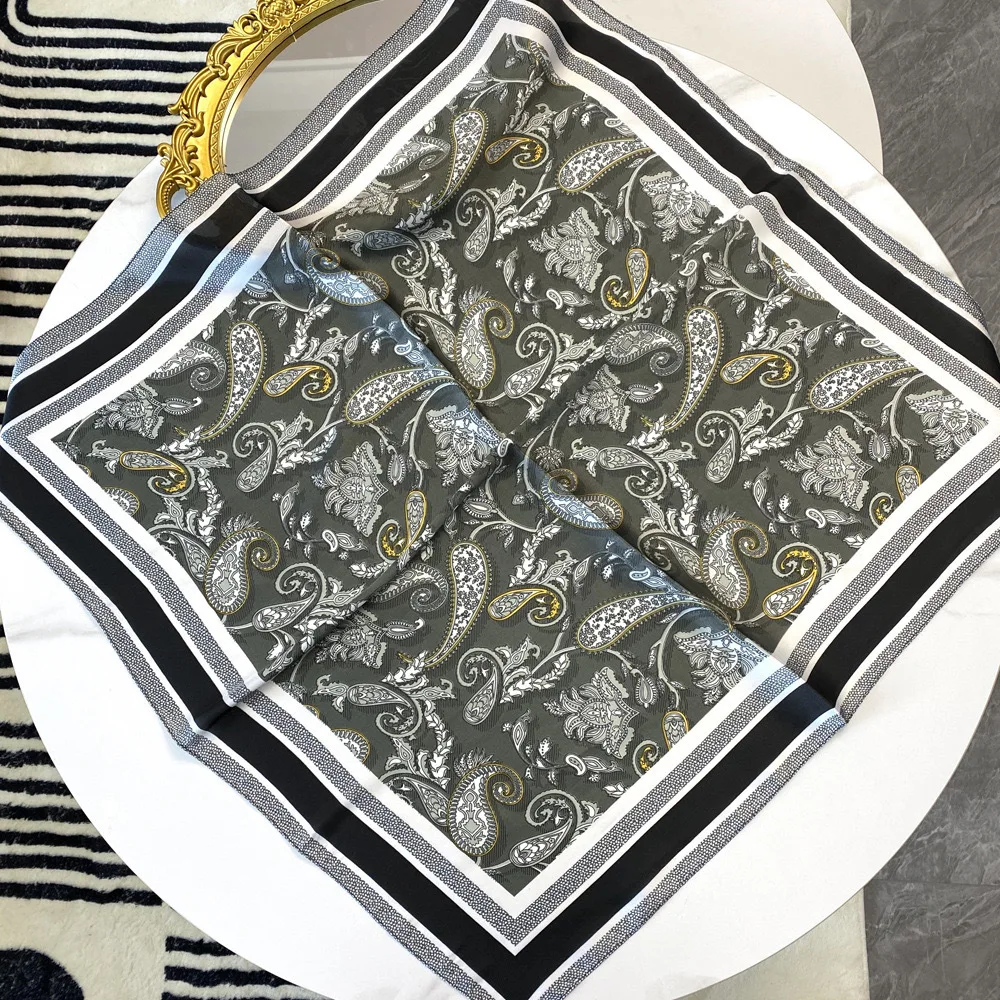 70 Cm Haar Print Zijde Koel Gevoel Sjaal Voor Vrouwen Mode Stropdas Handtas Foulard Pols Hoofddoek Sjaal Wraps Hajib lady