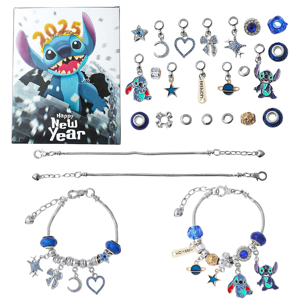Disney Lilo & Stitch Fashion Advent Surprise Blind Box DIY Stitch Charms Armband voor meisjes Verjaardag Leuke speelgoedcadeaus