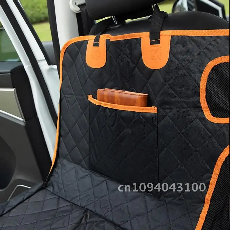 

Dog Car Seat Cover Waterproof Pet Cat Travel Carriers Mat Hammock Mesh & Window Protec Car Visual Side Door Zipper and Seat with