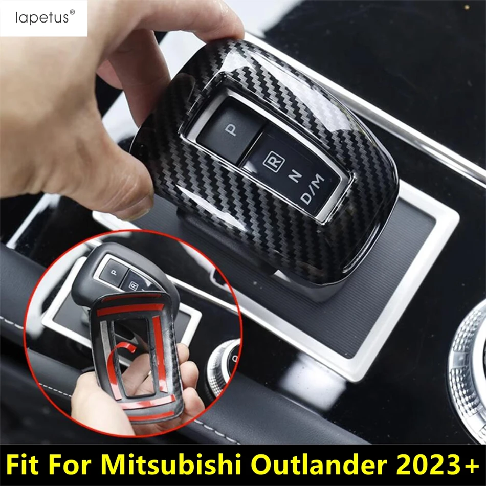 

Gear Shift Head Knob Handle Decoration Cover Trim For Mitsubishi Outlander 2023 2024 Black / Carbon Fiber Accessories Interior