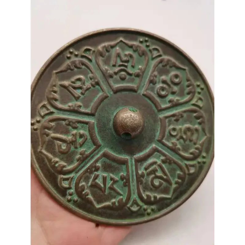 China ancient Bronze mirror lotus design fengshui safety decoration mirror Home decoration metal crafts