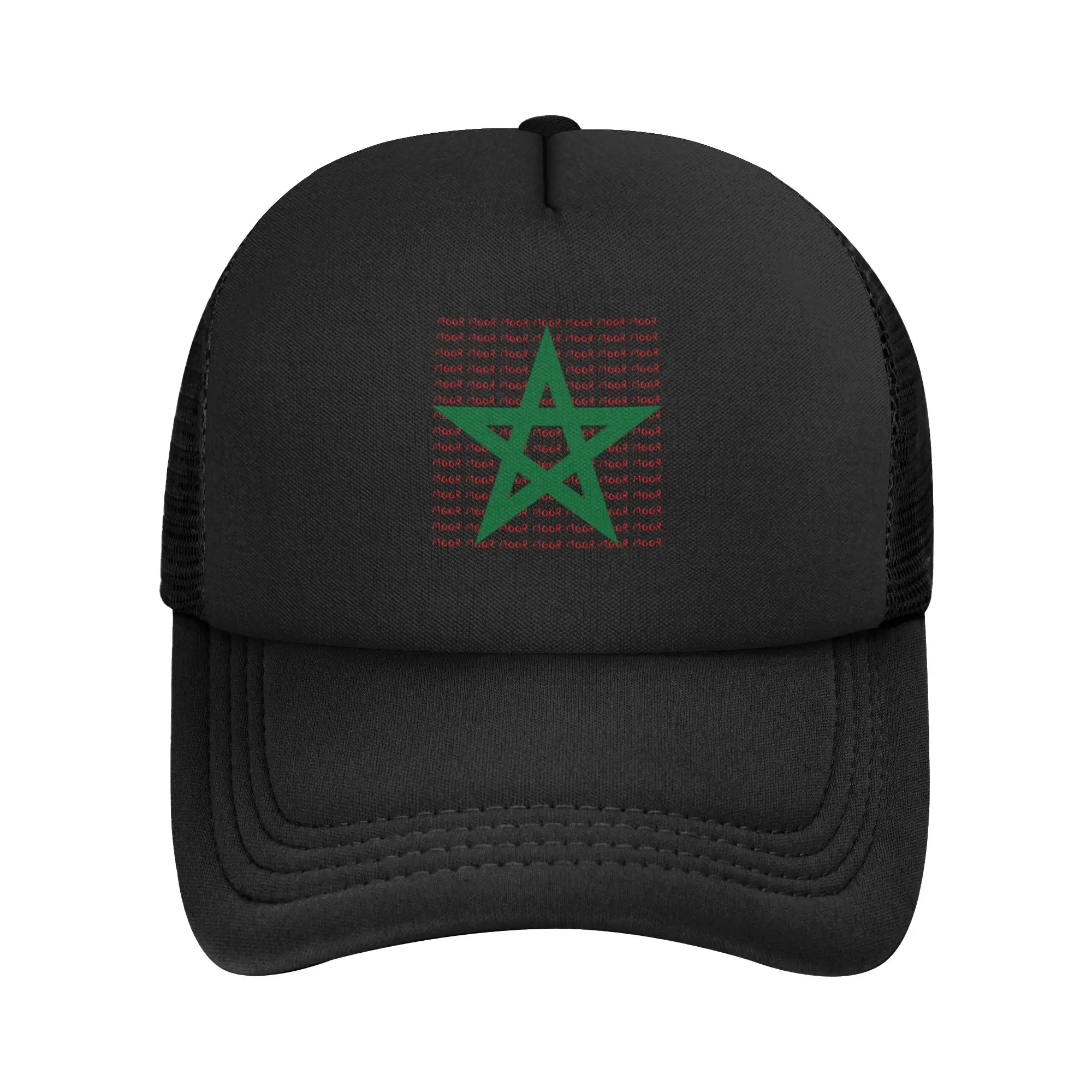 Moor  Morocco  Trucker Hat Adult  Hats Trucker Hat Sun Hats Breathable Snapback Caps Mesh Baseball Caps Summer