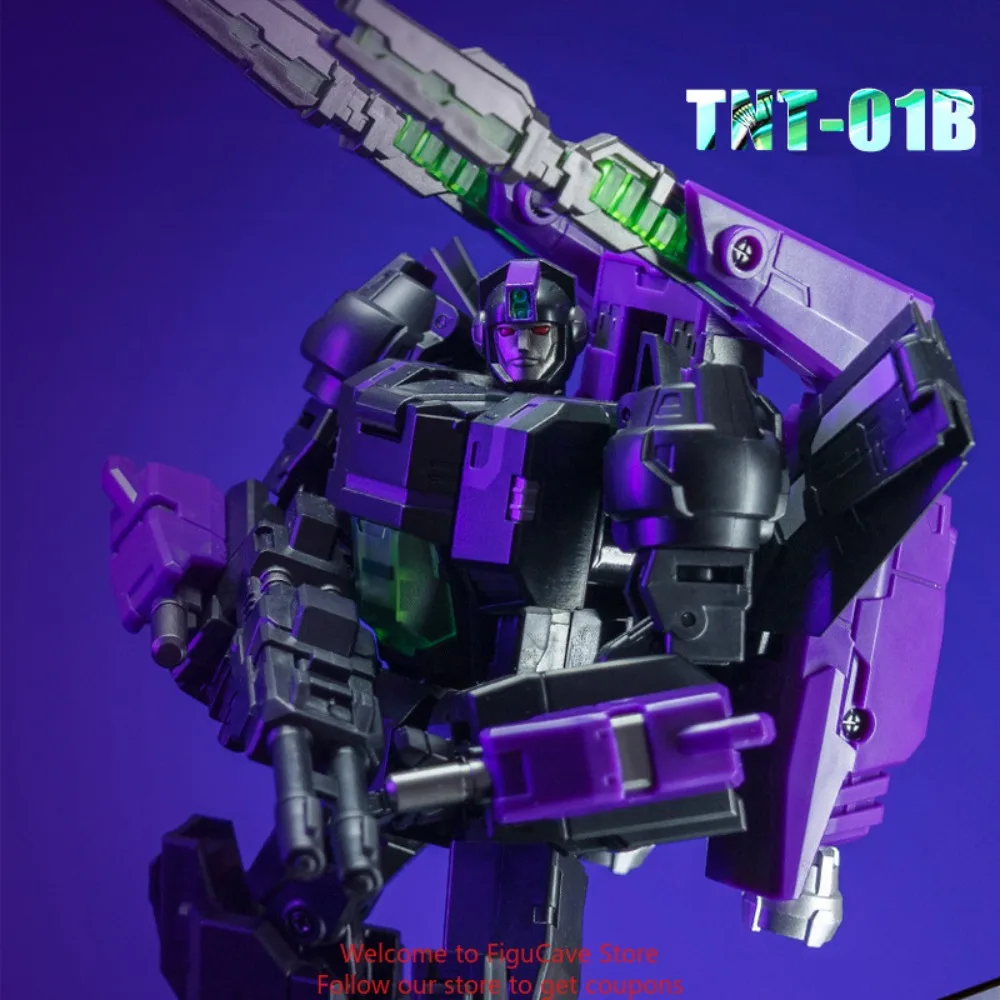 변형 장난감 진바오 TNT01B 스카이 썬더 레드 플레임 스카이 파이어 우주선 소형 로봇 모델 액션 피규어 컬렉션 선물