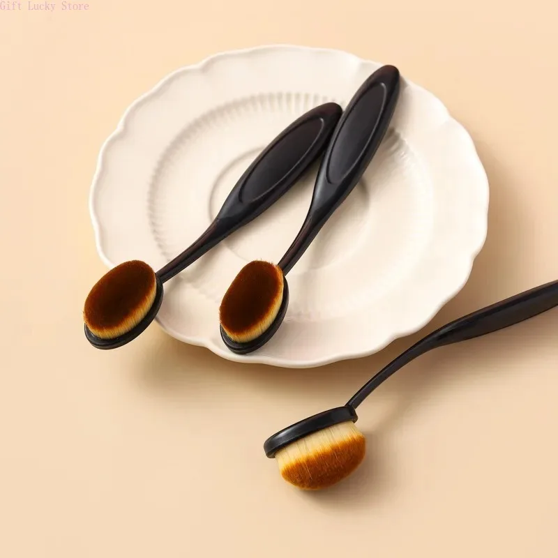 1-5PCS แปรงรองพื้นขนาดใหญ่แปรงสีฟันรูปร่างแต่งหน้าแต่งหน้าเครื่องมือได้อย่างรวดเร็วการใช้ครีมและแป้งเครื่องสำอาง