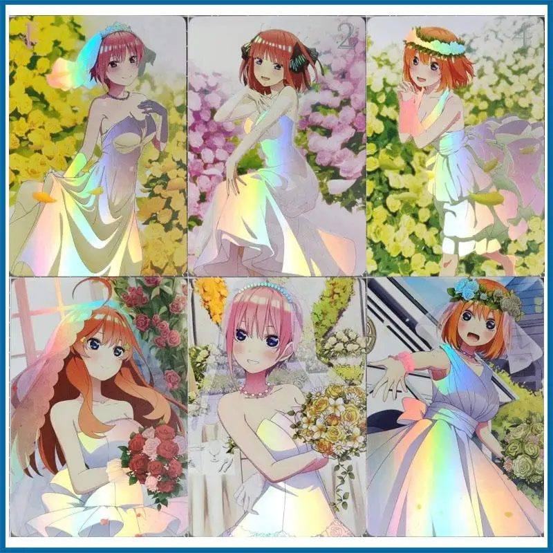 

5PC/Set Anime Goddess Story DIY ACG Nakano Nino Miku Yotsuba Flash Card Collectible Card Christmas Birthday Present