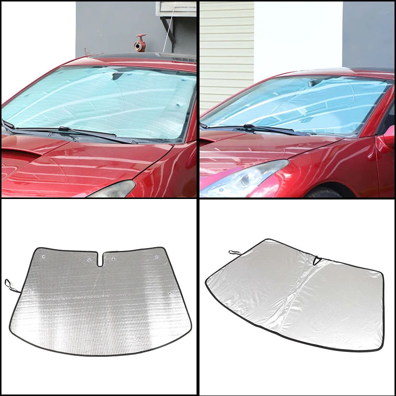 For Toyota Celica 1999-2005 Custom Front Windshield Sun Shade Heat Shield Memory Steel Wire Frame Reflective UV Protection 1Pc