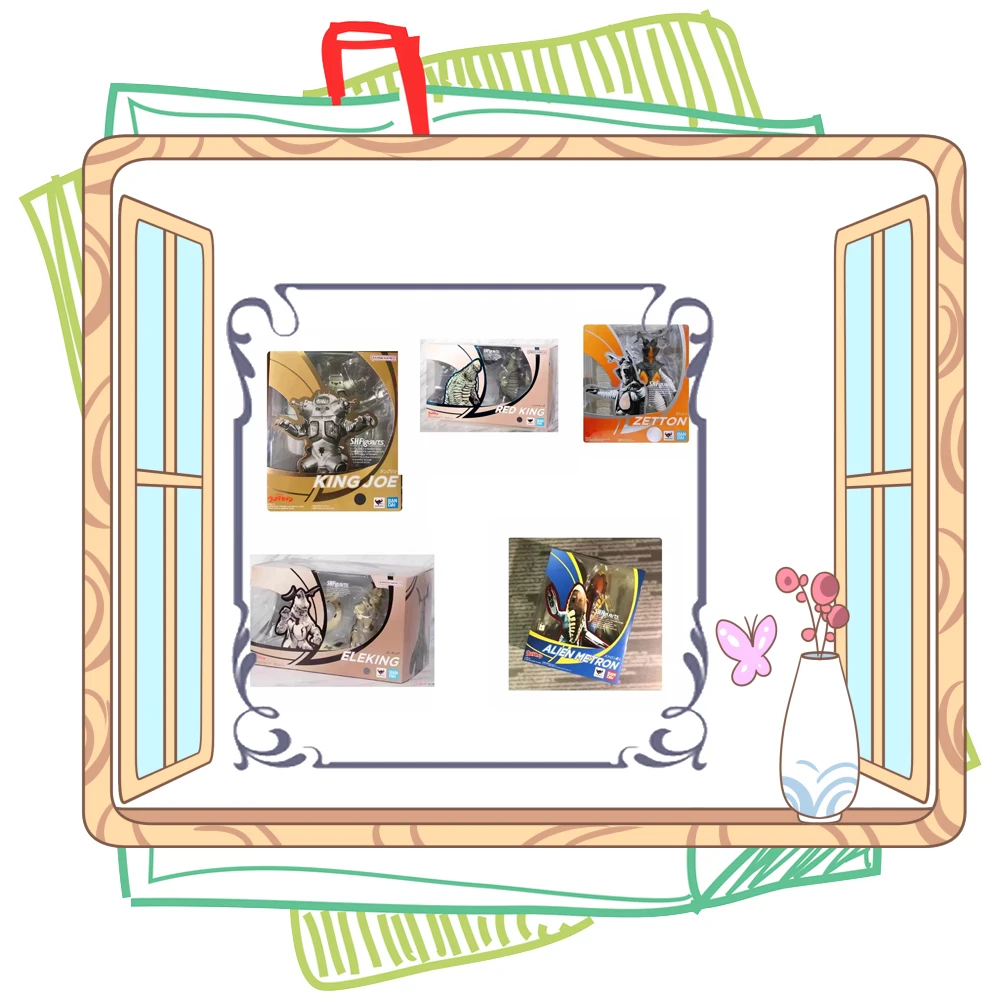 

Genuine In Stock Bandai Original SHF Anime Ultraman ALIEN METRON ACE KILLER ELEKING ZETTON TWINTAIL Anime Action Figures Toys