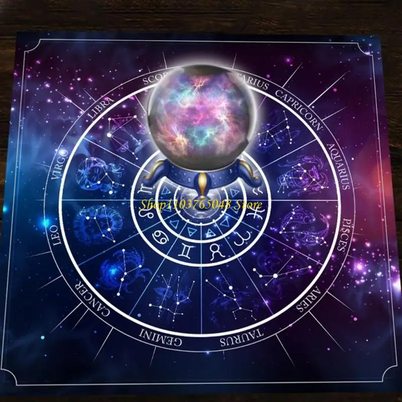 

R53E Tarots Table Altar Cloth Metaphysical Board Game Mat Divinations Altar Tablecloth Board Game Card Pad