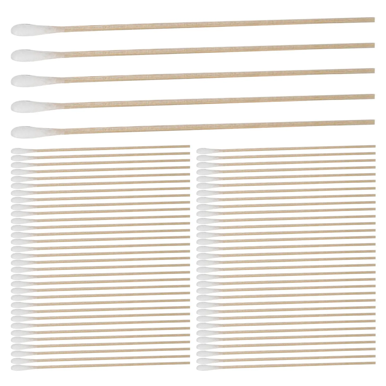 

500Pcs Long Handle Cotton Swabs 15Cm Wooden Sturdy Handle Cotton Stick for Cleaning Precious Stones Instruments