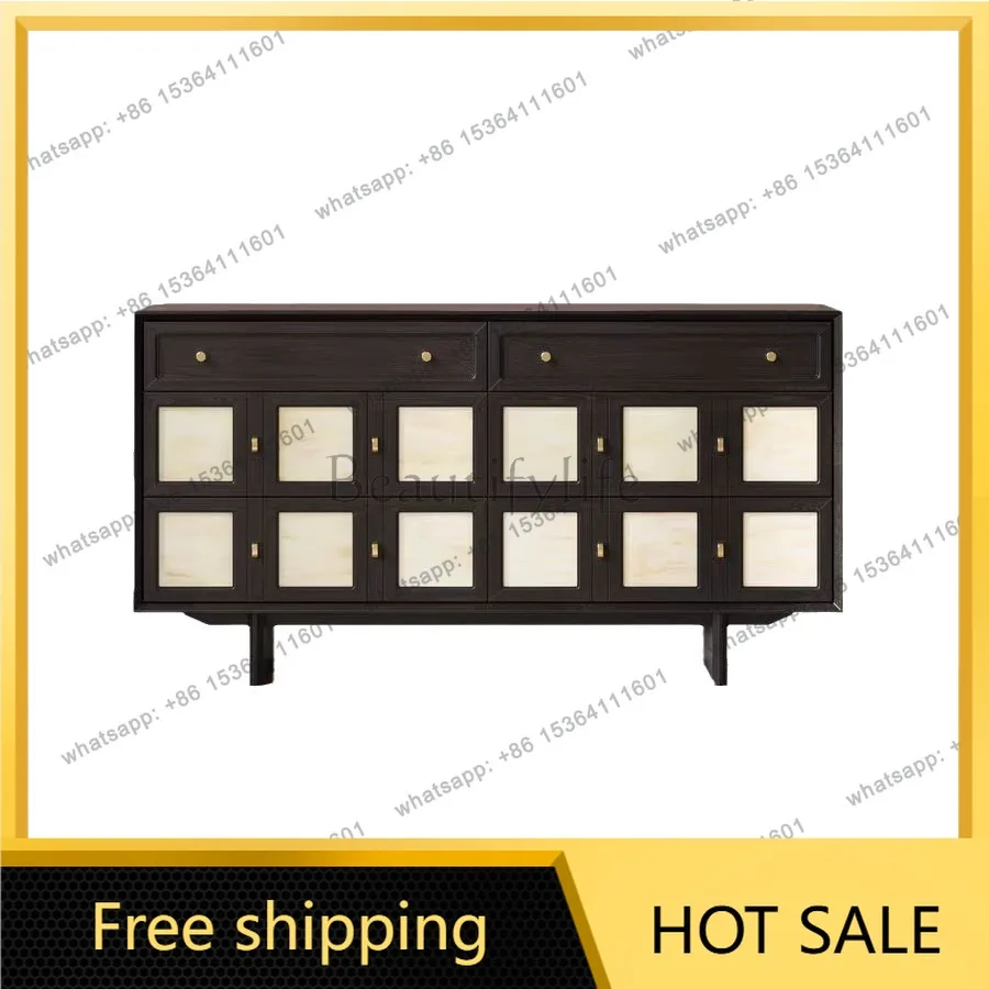 Zj. French retro bedroom storage three-bucket cabinet medium antique living room entrance cabinet