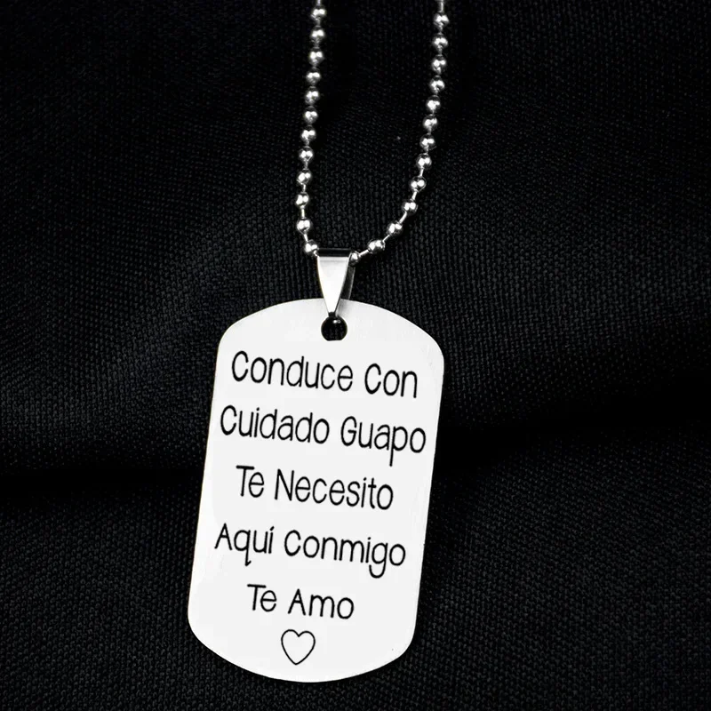 Stainless steel Spanish keychain, given to family and friends
