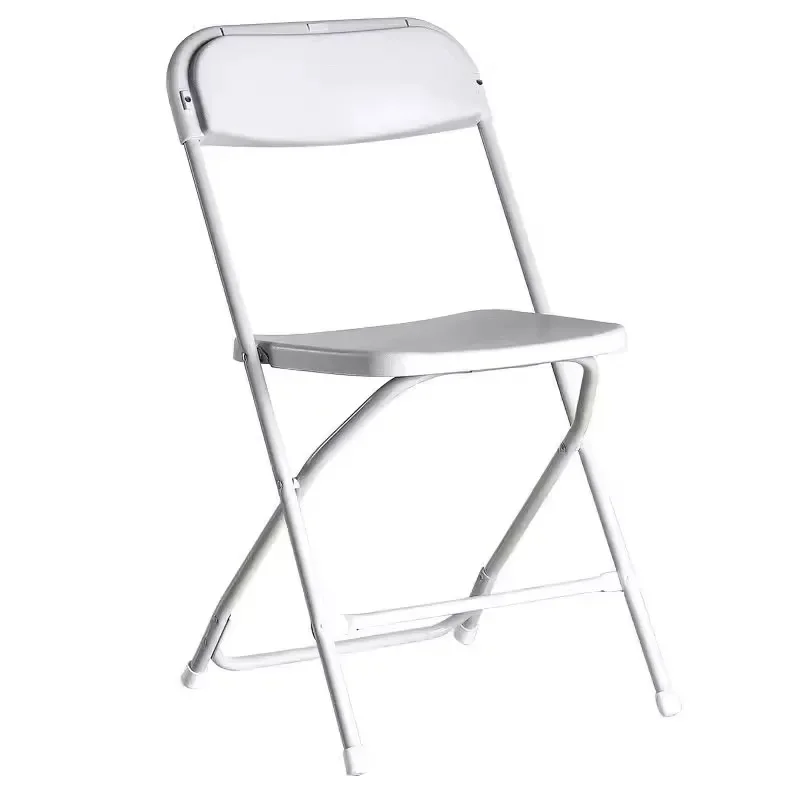 Reinforced exhibition event site chair foldable chair white plastic chair stackable  back folding stool