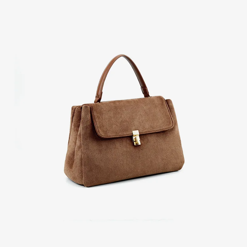 Maxdutti-Bolso de mano de gamuza para mujer, de alta capacidad de un hombro bandolera, otoño e invierno, 2023