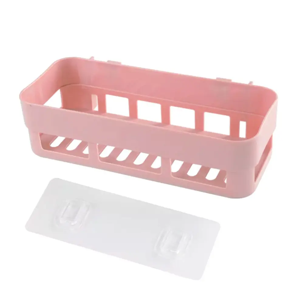 Wall Mounted Nailless Shower Corner Shelf Organizer Self-Adhesive Bathroom Kitchen Toilet Storage Organizer Holder Rack