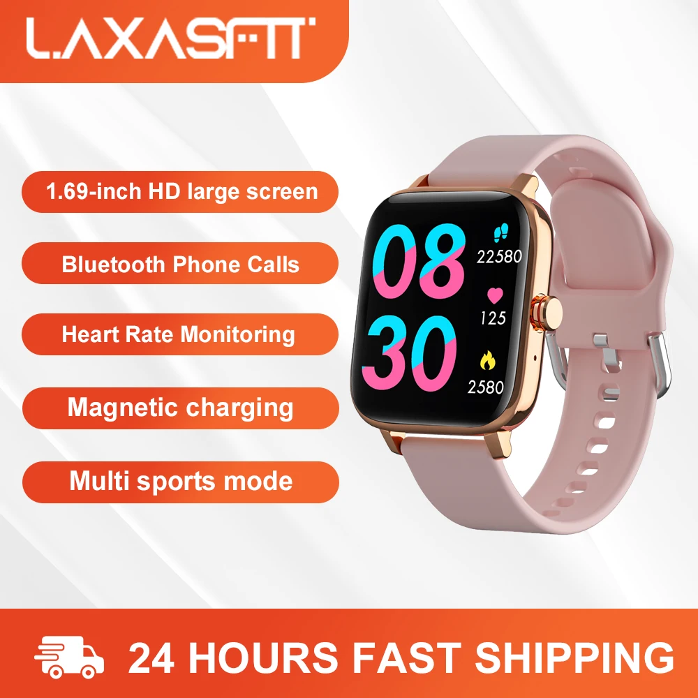 

LAXASFIT i13 Smart Watch 1.69-inch HD Large Screen Bluetooth Voice Call Health Monitoring Fitness Tracking Sports Smart Watch