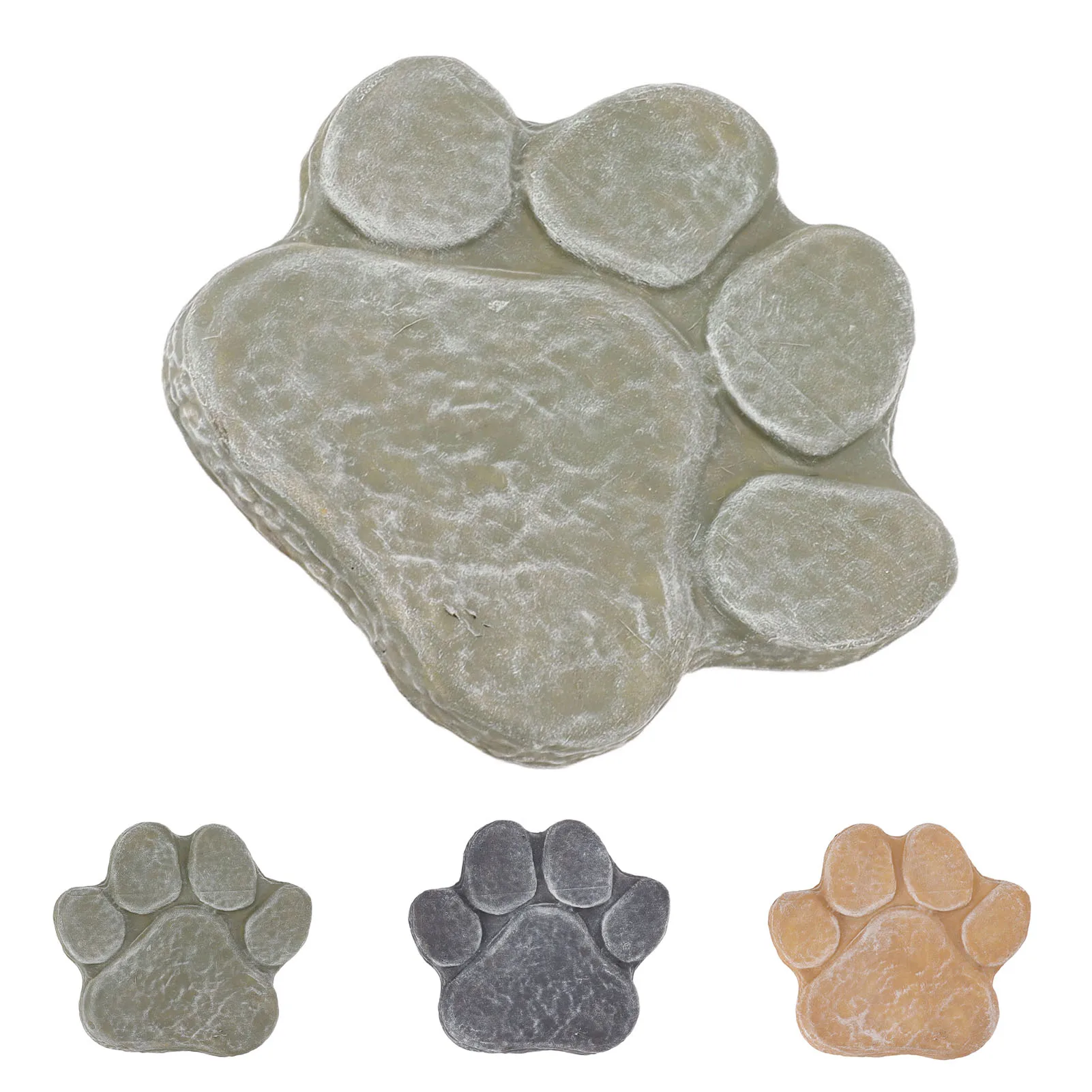 15.5X17.5cm Dog Pawprint Memorial Stone DIY Lettering Dog Grave Marker Pet Monument For Outdoor Lawn Patio