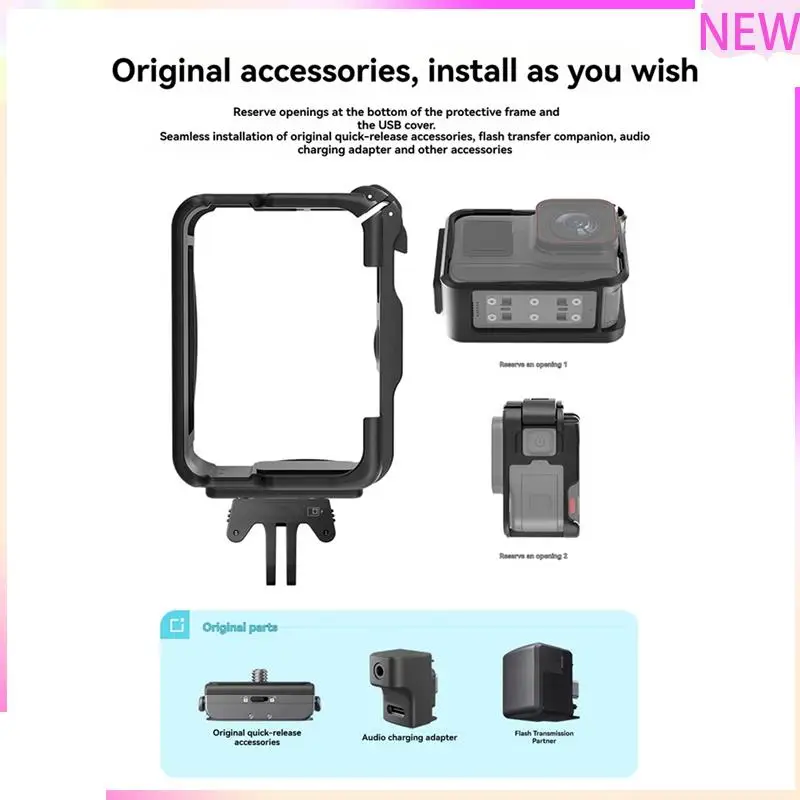 

B27B For Insta360 Ace Pro / Ace Plastic Cage Vertical & Horizontal Utility Frame Protective Accessory
