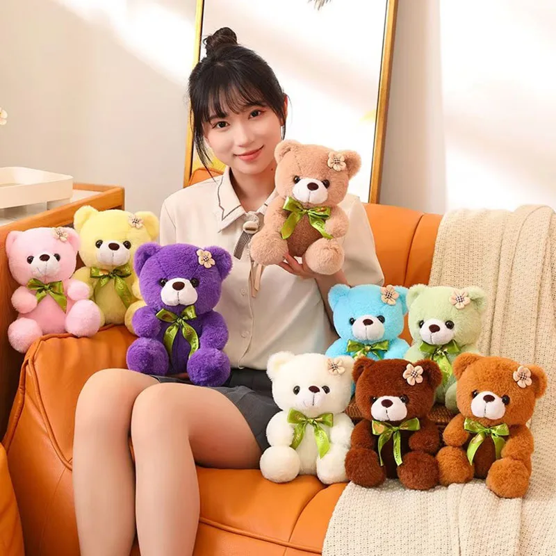 1szt 20CM Super Cute Sitting Teddy Bear Plush Toys Kawaii Bear Plush Dolls Lovely Pillow Stuffed Soft for Birthday Gift