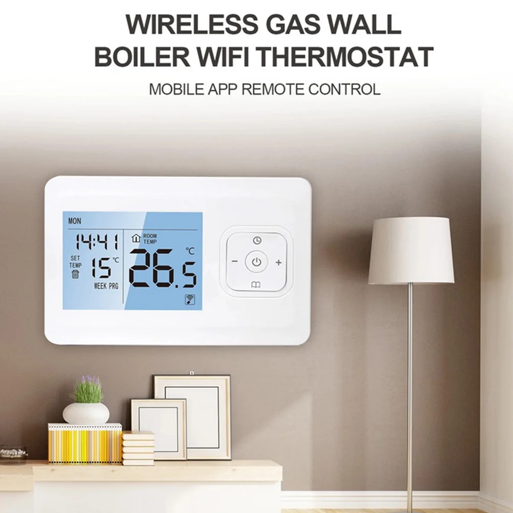 APP Controlled For Smart Heating Wireless Room Thermostat with Manual/Automatic Functionality and Scheduling Options
