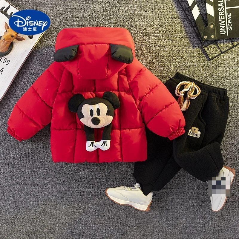 

Disney Kids' 2025 Winter Set | Plush Lined Thick Cotton Coat & Pants, Boy Girl Baby Quilted Jacket Outfit