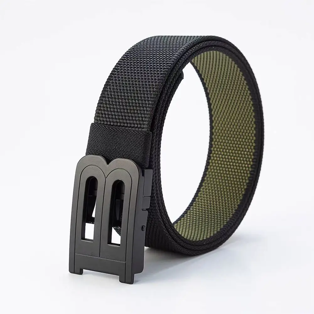 Fashion Rotating 3.8cm Belt Buckle Alloy Hollow Belt Automatic Buckle Luxury Design Letter Business Buckle For Man