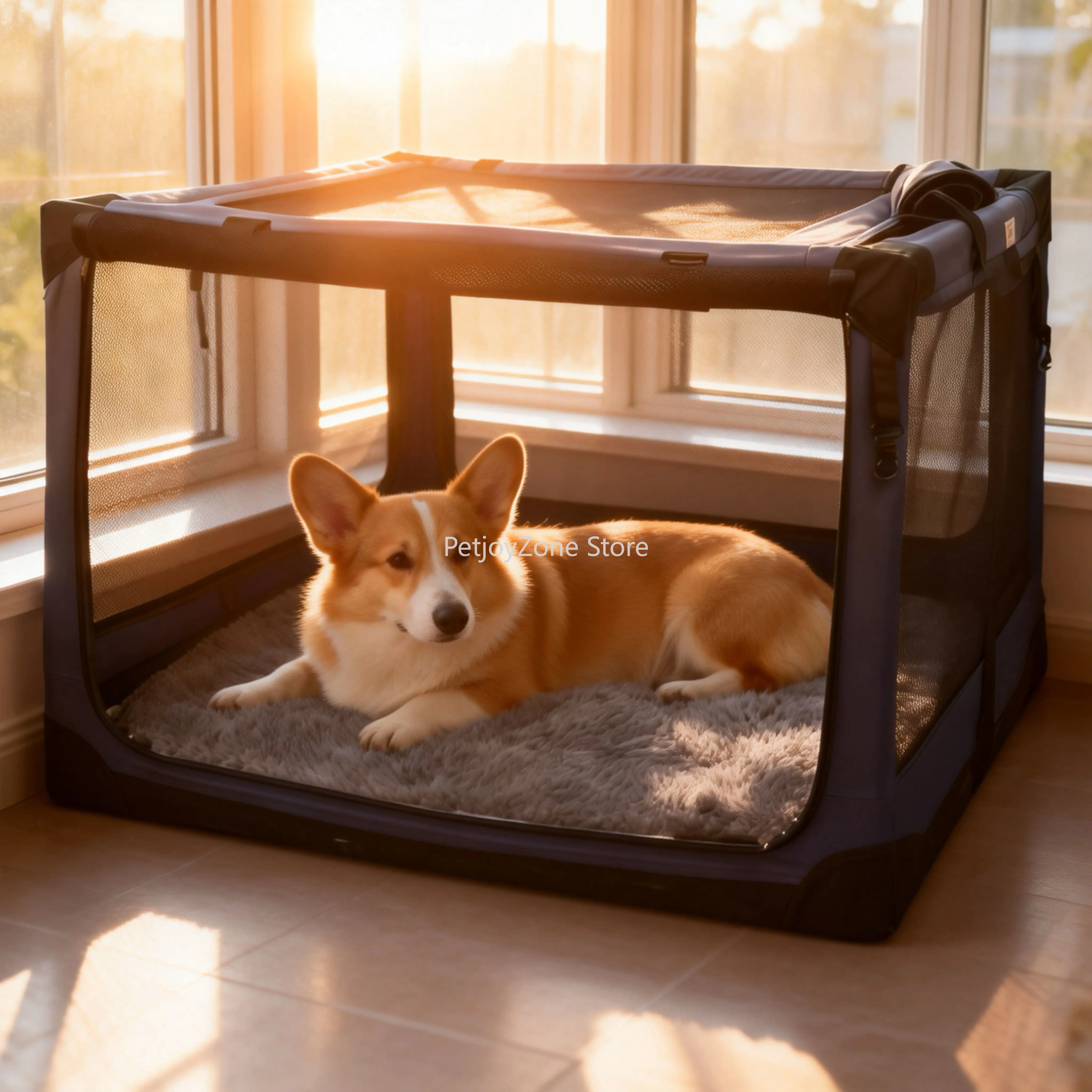 

Collapsible Dog Cat Carrier Kennel Oxford Fabric Soft Crate Portable Large Dogs Indoor Outdoor Use Tote Bag Easy Clean