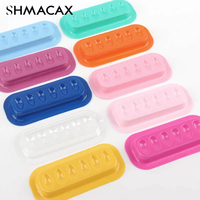 50 Pcs Eyelash Plastic Glue Holder Glue Gasket Adhesive Pallet Eyelash Extension Glue Pads Square Shape Pad Makeup Tool