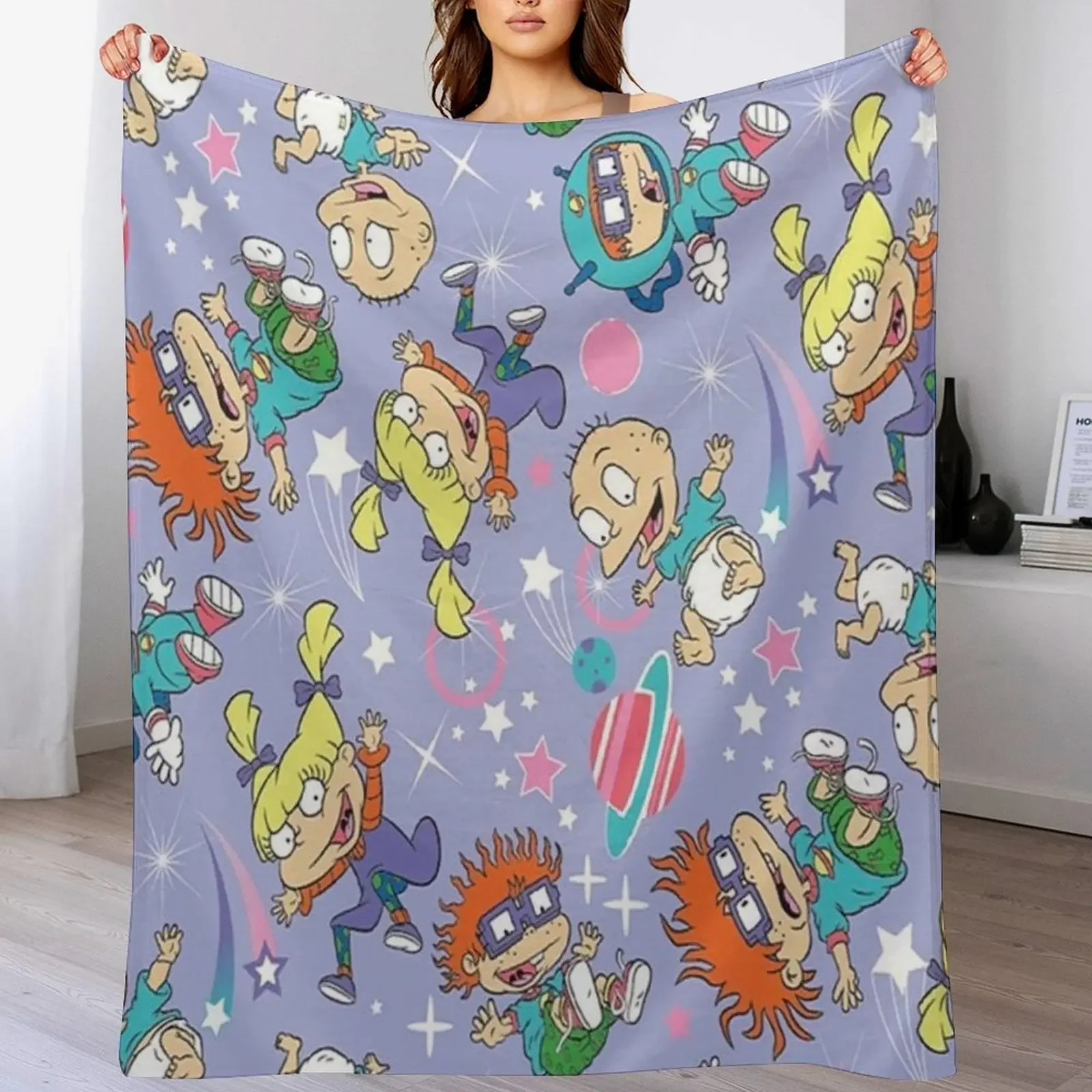 

Rugrat Throw Blanket Comforter Plaid Giant Sofa anime Blankets