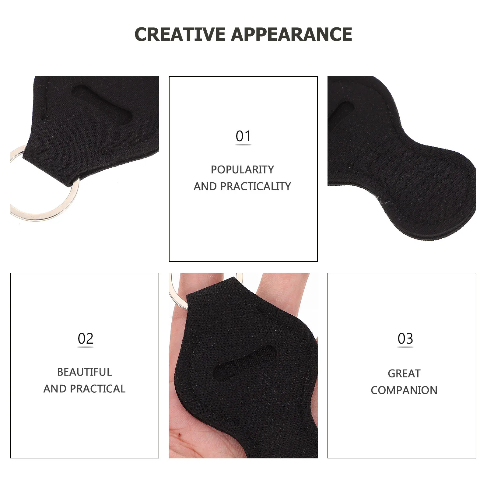 

5Pcs Lipstick Protective Cover Keychains Neoprene Holder Portable Lightweight Decorative Lip Balm Protector Useful Bag Hanging