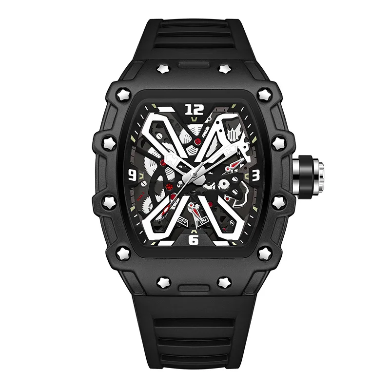 Men Vintage Barrel Quartz Watch With Clear Pointer Dial Simple Classic Layout Nice Daily Matching For Daily Use