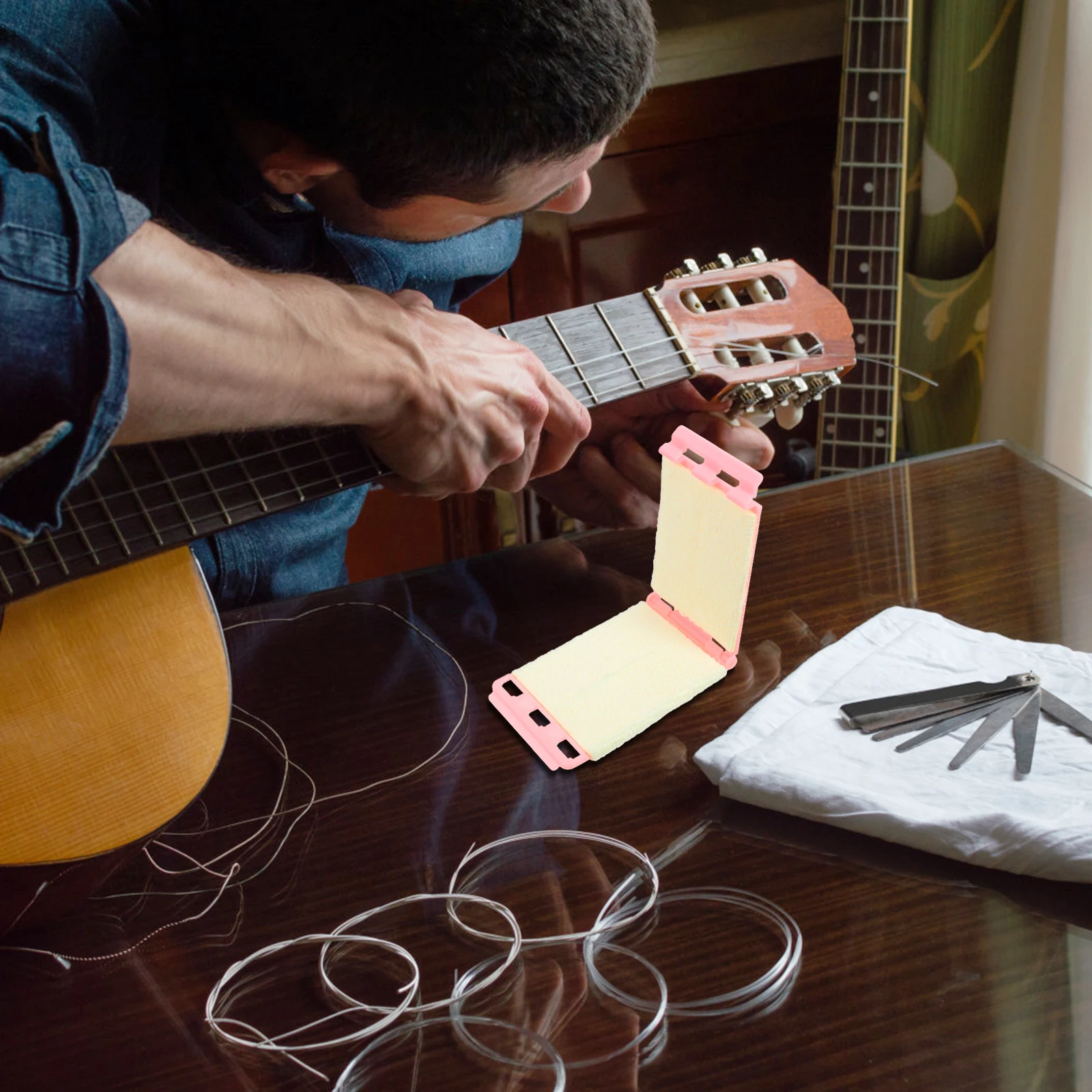 

Grinder Guitar Polish Fretboard Cleaner Accessories Kit Cleaning Cloth Fingerboard