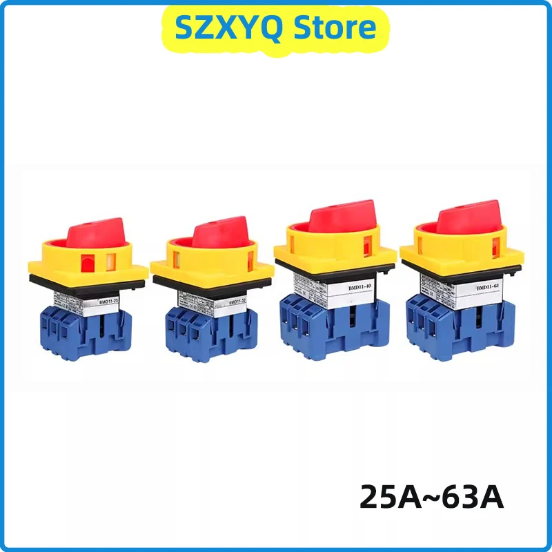 

Universal switch 25A 32A 40A 63A 100A three-phase load power cut off rotary load break switch