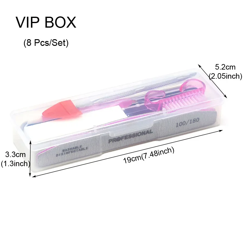8 stücke Nagel Dateien Set 100\180 Nagel Schleif Puffer Professionelle Maniküre Dateien Make-Up Pediküre Pinsel Werkzeug Verlängerung Kits