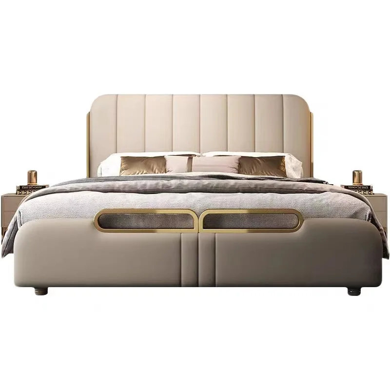 *King Size Bed Wholesale Hotel Bedroom Furniture Set Double Fabric Luxury Luxurious Up-holstered Beds