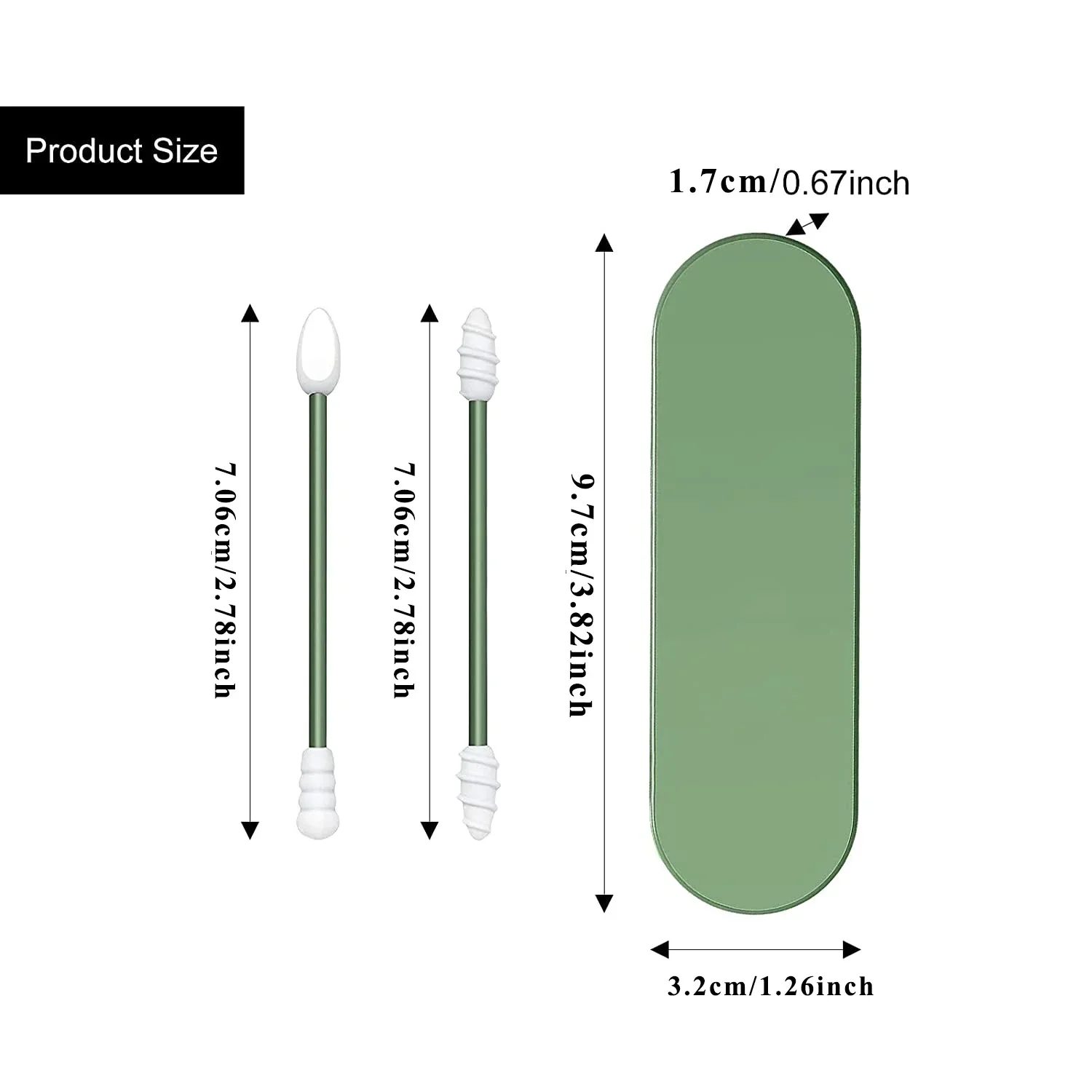 ボックス付きポータブル双頭ソフトメイク綿棒耳掃除セットシリコーン再利用可能な綿棒耳かきキット
