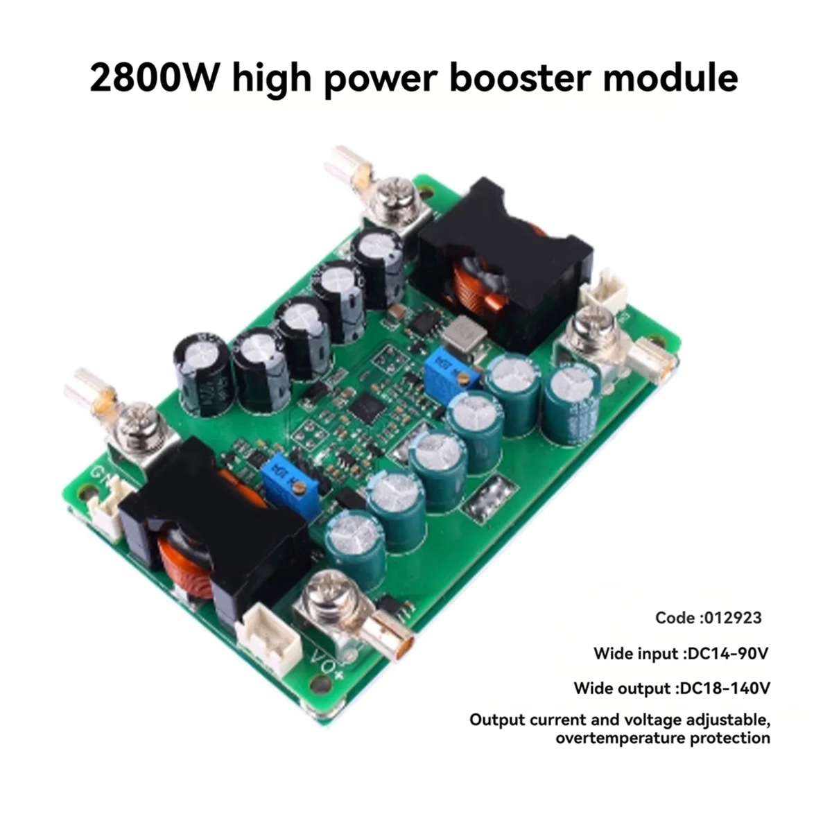 2800W High-Power DC-DC Boost Converter Module Input 14-90V and Output 18-140V with Constant Voltage and Current-Lucky