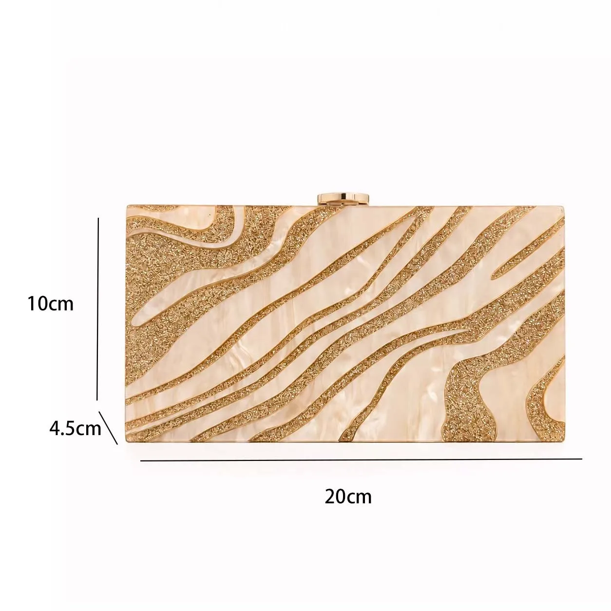 2026 Dinner Retro Splicing Trendy Acrylic Shoulder Chain Women's Small Square Bag