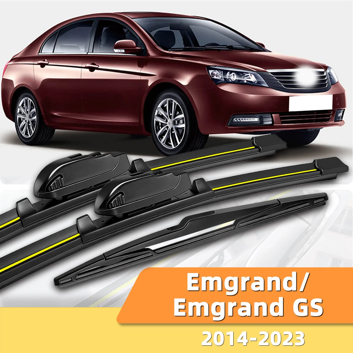 

3PCS Front And Rear Windshield Wipers Suitable For Geely Emgrand/Emgrand GS 2014-2023 Automotive Windshield Accessories 2015
