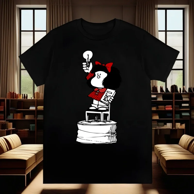 Mafalda Anime T Shirts print O-Neck Short Sleeve Regular Mens Heigh Quality Men Hip-Hop t Shirt