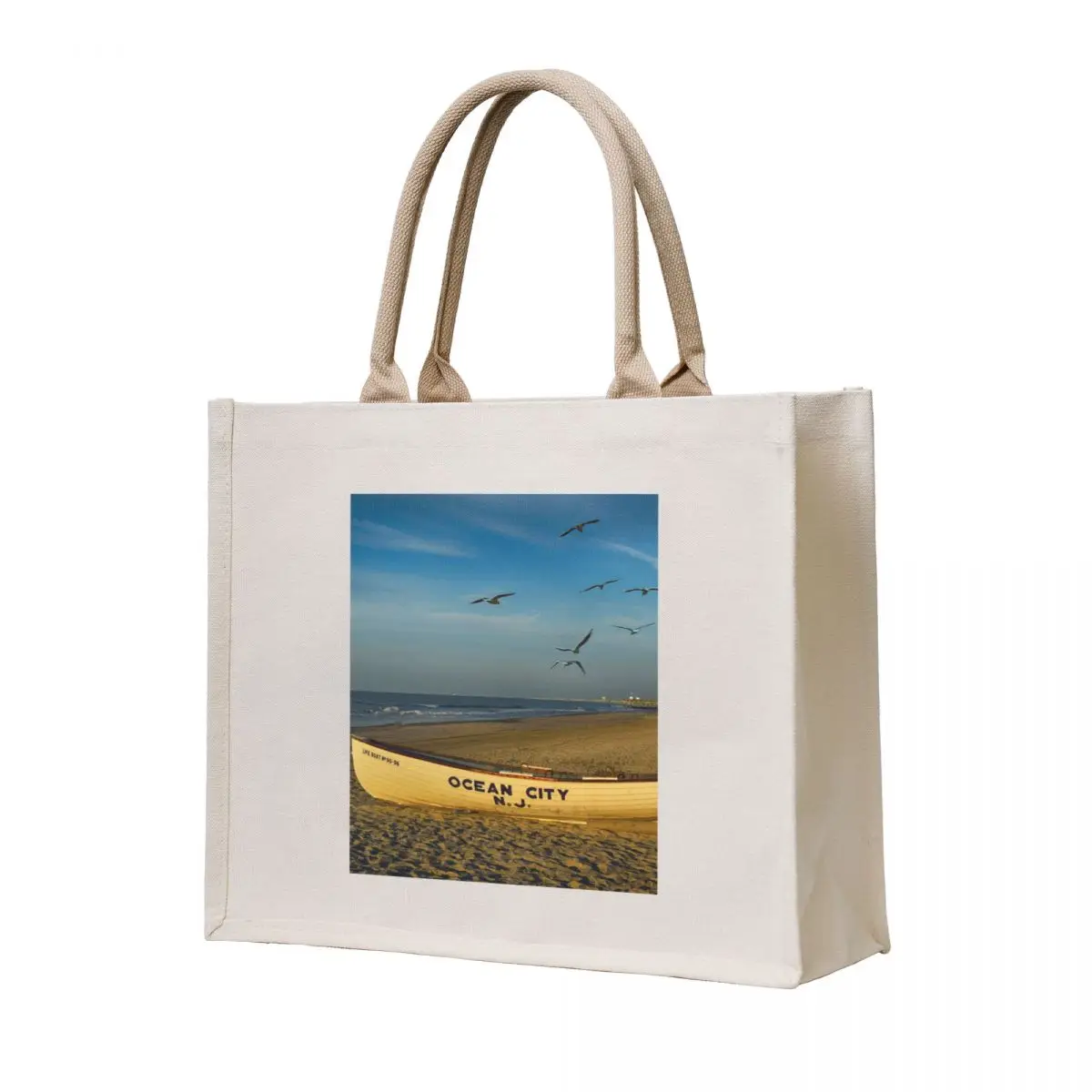 

Early Morning Ocean City, NJ Tote Bag hand bags Large bags for women shopping bags foldable Women's tote bag