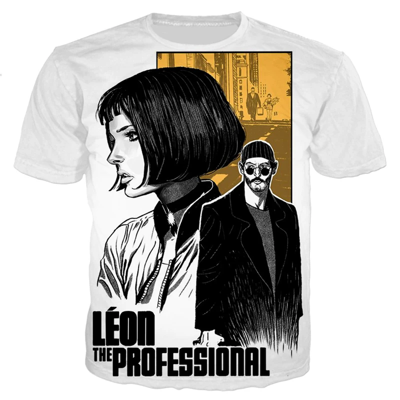 Men T Shirt Classic Movie The Professional LEON Printed T-Shirt Unisex Fashion Casual Short Sleeve Round Neck Harajuku y2k Tops