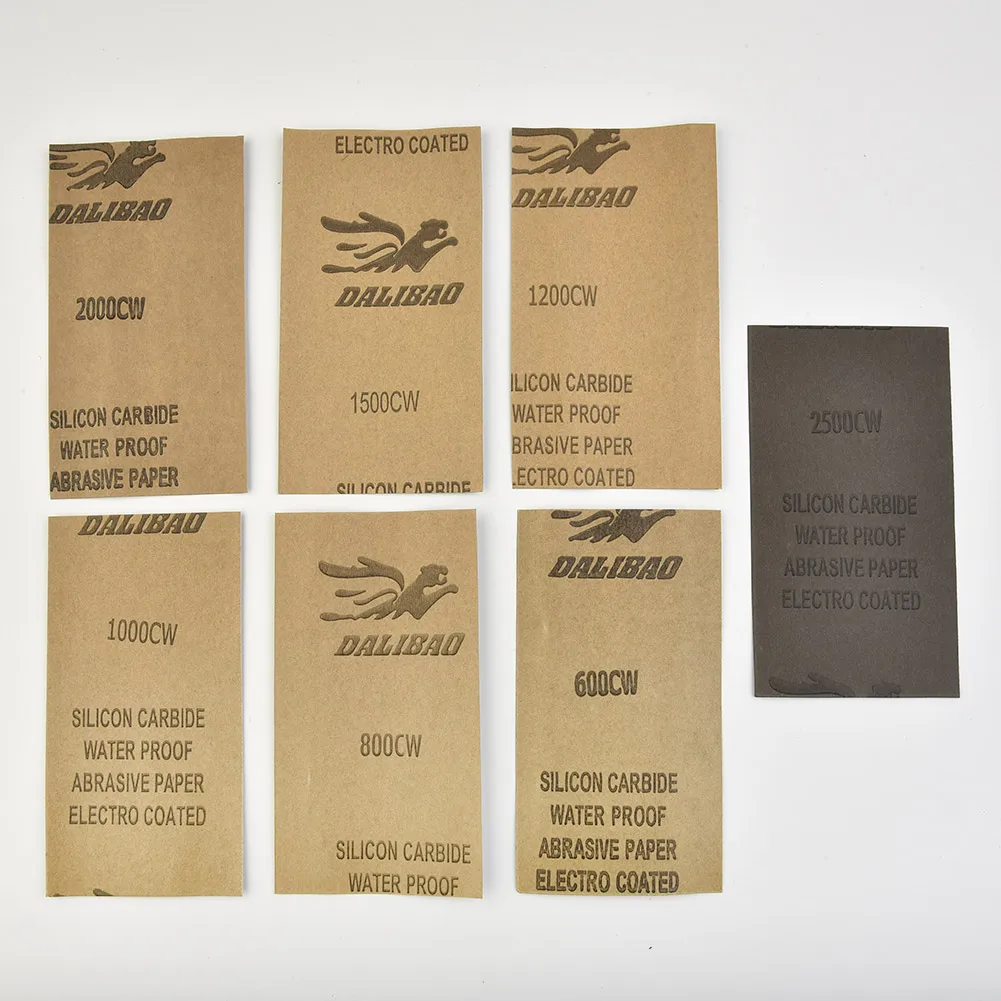 70Pcs 3x5.5 Inch Wet Dry Sandpaper Assorted Grit 600-2500 For Auto Furniture Electronics Polishing Grinding Abrasive Sheets