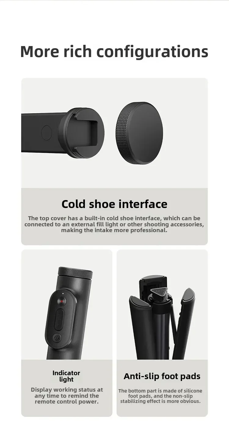 XIAOMI Zoom Stand Selfie Stick 2 Tripod Selfie Stick Bluetooth-compatible Remote Foldable Extendable Monopod 360° Rotatable
