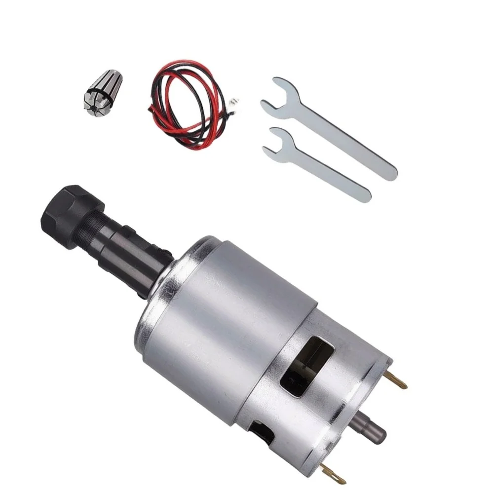 For CNC3018 Compatible 775 Motor 12-24V DC 80W with 14mm Shaft Length 67mm Total Length and Stable Continuous Operation