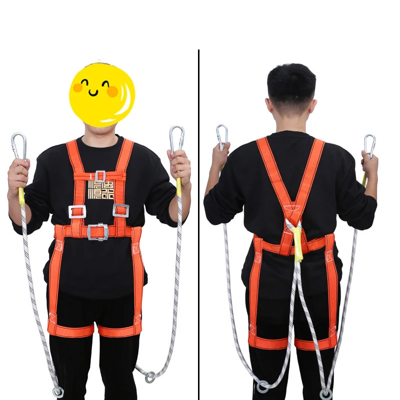 High Altitude Work Safety Harness Five-Point Safety Harness Full Body Safety Belt Set Outdoor Security Protection Accessories