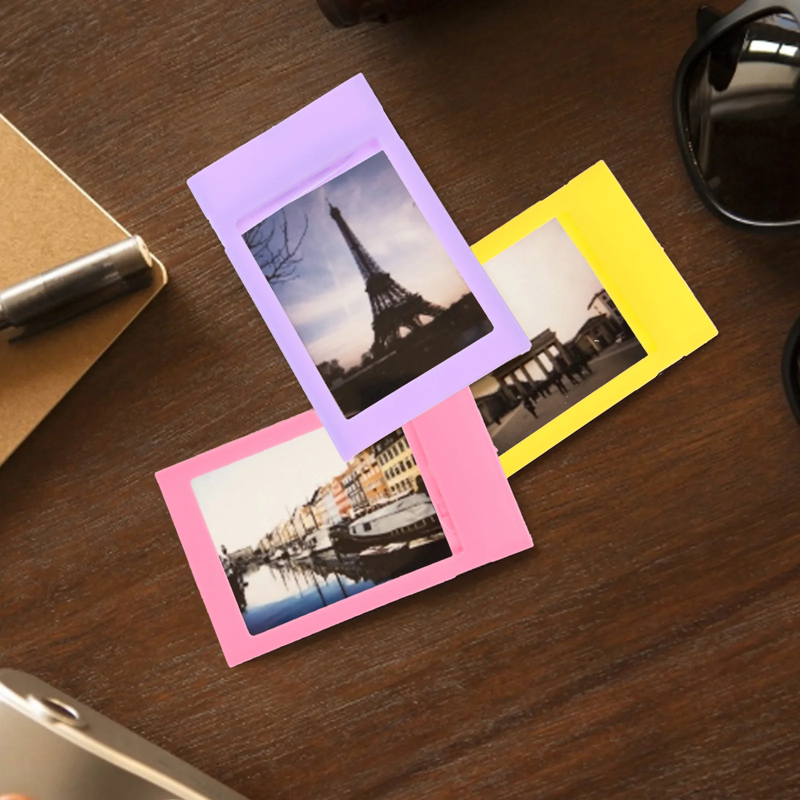 

25Pcs Photo Frame Desktop Picture Holder PVC Material Artistic Decorative Photo Frame for Home Office Display