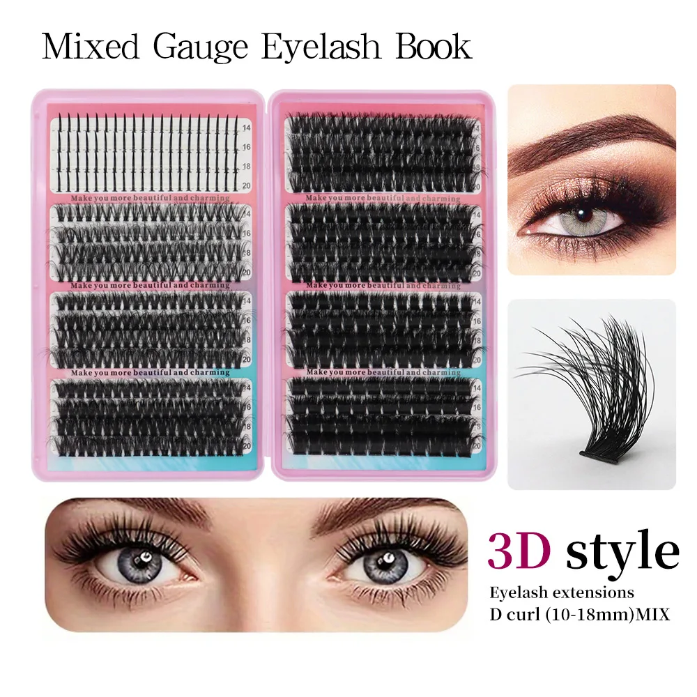 Сказочные ресницы / 40D / 60D / 80D / 100D / 120D / 160D / 200D Смешанный пакет толстых и завитых кластеров ресниц, большая вместимость Bl Сказочные ресницы / 40D / 60D / 80D / 100D / 120D / 160D / 200D Смешанный пакет толстых и завитых кластеров ресниц, большая вместимость Bl