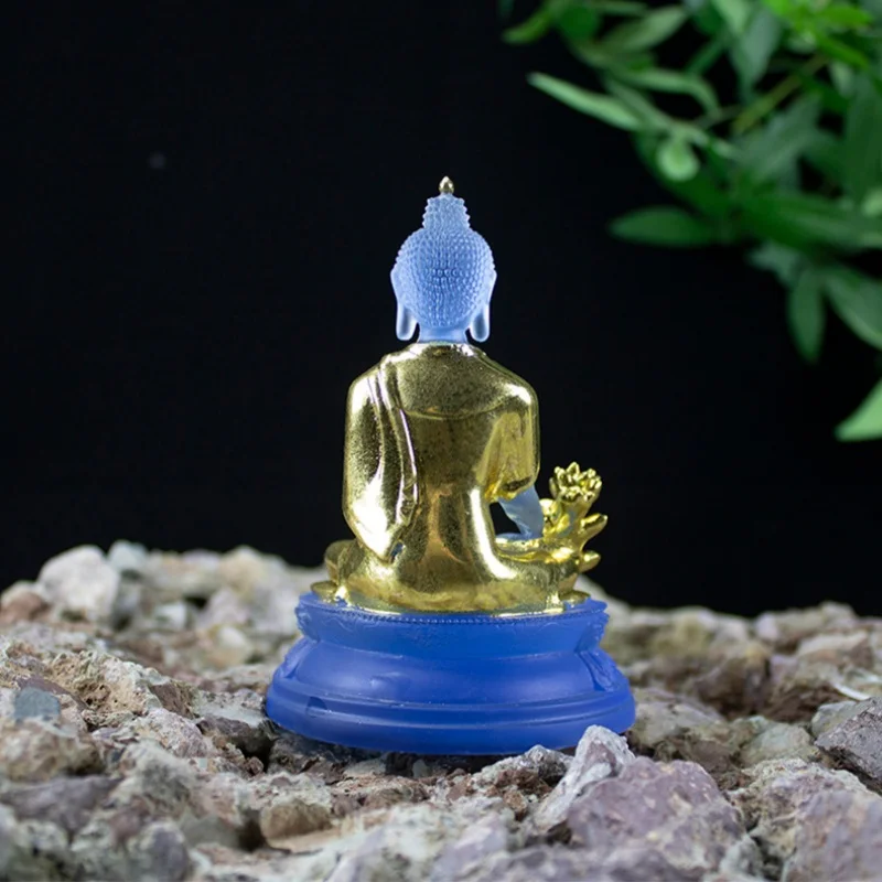 Kép 5: Vize üvegek Belgyógyászat Buddha Szobor - Arany Elgáncsol Fagyanta Buddha Szobrocska kézműves Cifraság