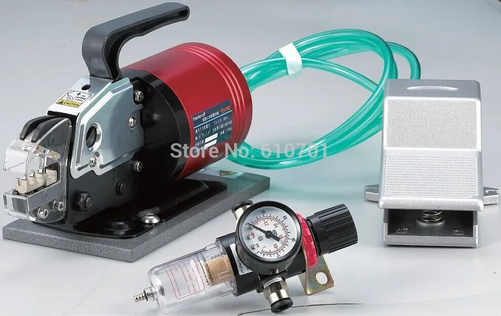 

Пневматические обжимные станки, плоскогубцы с 15 комплектами штампов FEK-5ND 6,0 мм2 с клапаном регулирования давления с ножным переключателем