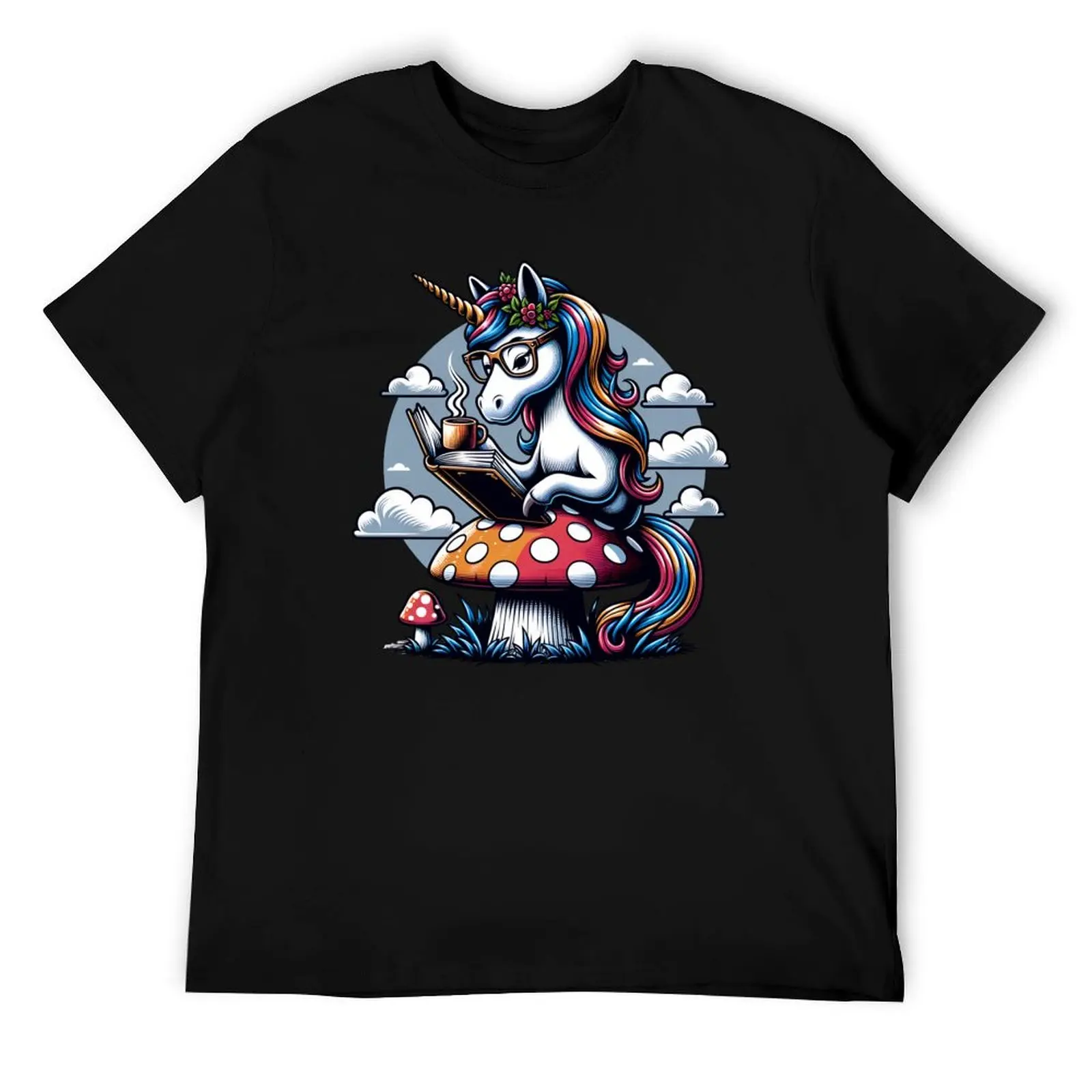 

Magical Reading Unicorn Diva T-Shirt t shirts for man pack white cotton t shirt pack anime tshirt T-Shirt
